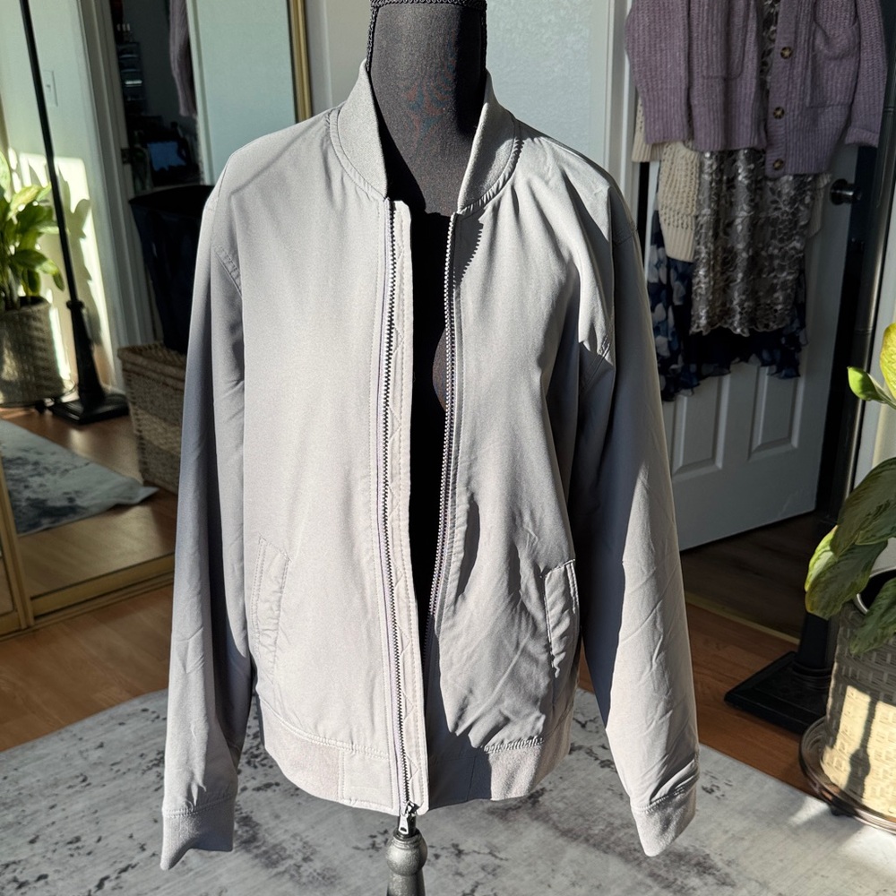 Banana Republic Light Gray Bomber Jacket